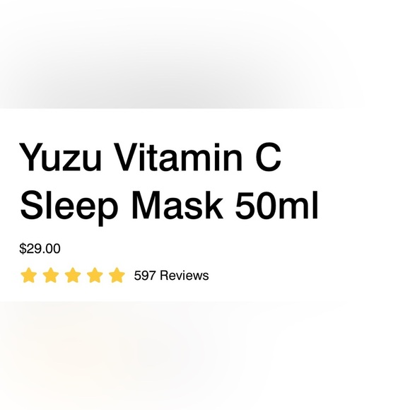 NIB Yuzu Vitamin C Sleep Mask Full Size - Picture 2 of 9